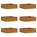 KRAWĘŻNIK DO TRAWNIKA 6 SZT RDZAWY 40X40X13CM