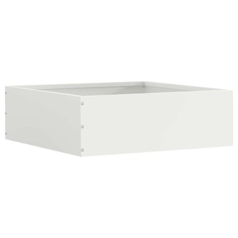 KRAWĘŻNIK DO TRAWNIKA BIAŁY 40X40X13CM STAL