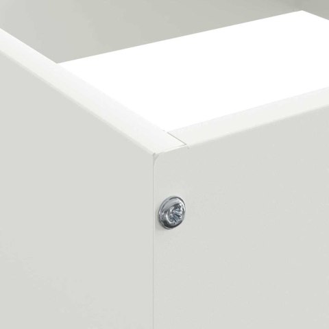 KRAWĘŻNIK DO TRAWNIKA BIAŁY 40X40X13CM STAL