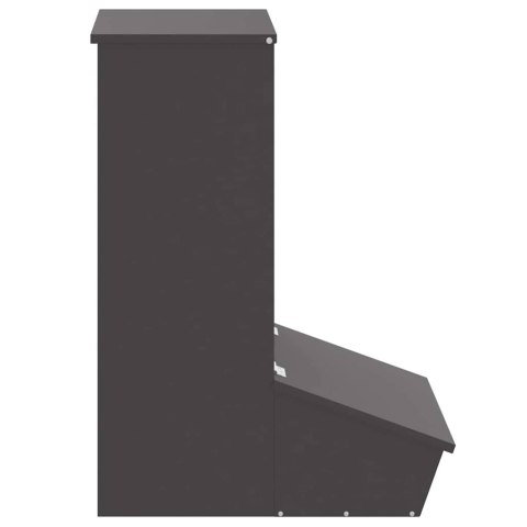 PODAJNIK DLA ŚWIŃ CZARNY 55X38X76CM STAL ZIMNOWALCOWANA