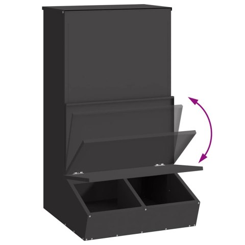 PODAJNIK DLA ŚWIŃ CZARNY 55X51X91,5CM STAL ZIMNOWALCOWANA