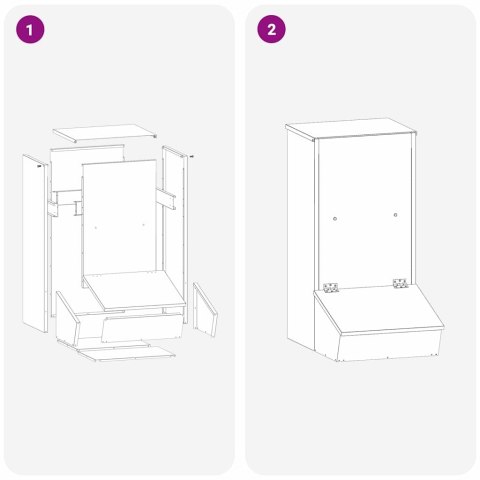 PODAJNIK DLA ŚWIŃ SREBRNY 55X38X76CM STAL GALWANIZOWANA