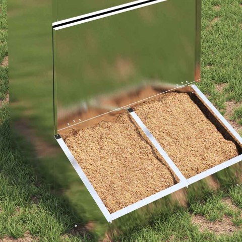 PODAJNIK DLA ŚWIŃ SREBRNY 55X51X91,5CM STAL GALWANIZOWANA