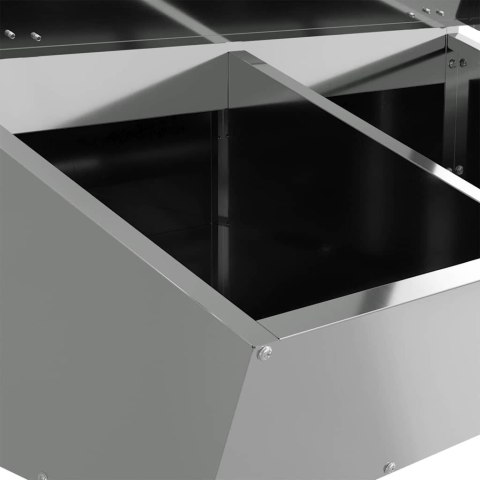 PODAJNIK DLA ŚWIŃ SREBRNY 82X51X91,5CM STAL GALWANIZOWANA