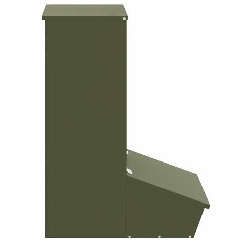 PODAJNIK DLA ŚWIŃ ZIELONY OLIWKOWY 55X38X76CM