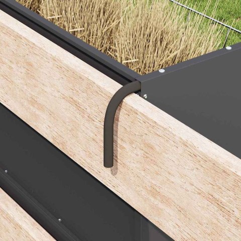 SKRZYNKA NA SIANO CZARNY 71X33X70CM STAL ZIMNOWALCOWANA