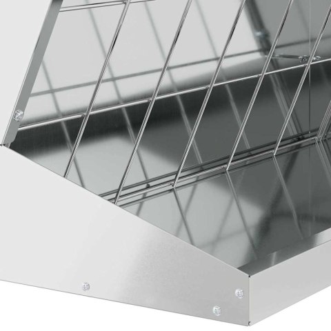 SKRZYNKA NA SIANO SREBRNY 71X33X70CM STAL GALWANIZOWANA