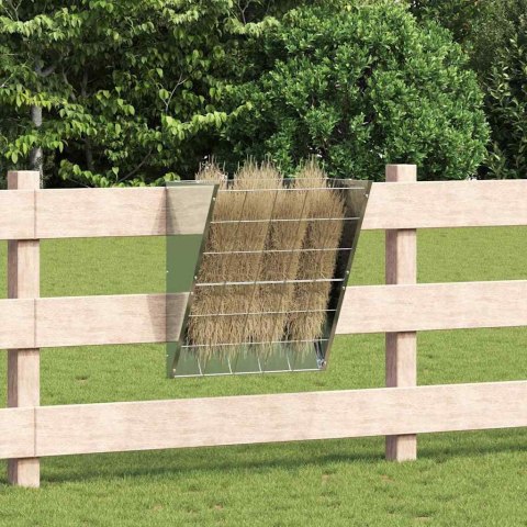 WISZĄCY POJEMNIK NA SIANO SREBRNY 61X33X66CM