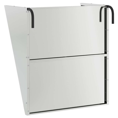 WISZĄCY POJEMNIK NA SIANO SREBRNY 61X33X66CM