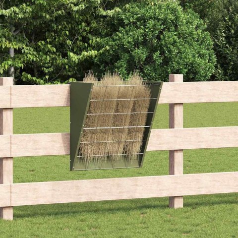 WISZĄCY POJEMNIK NA SIANO ZIELONY OLIWKOWY 61X33X66CM