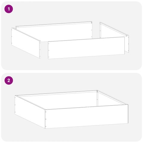 KRAWĘŻNIK DO TRAWNIKA ANTRACYT 60X60X13CM STAL