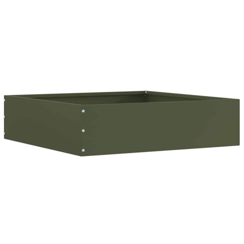 KRAWĘŻNIK DO TRAWNIKA OLIWKOWY 50X50X13CM STAL