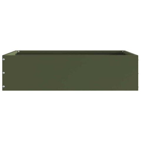 KRAWĘŻNIK DO TRAWNIKA OLIWKOWY 50X50X13CM STAL