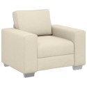 VidaXL Sofa 3 pcs Czarny Tkanina lniana