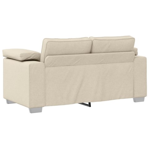 VidaXL Sofa 3 pcs Czarny Tkanina lniana