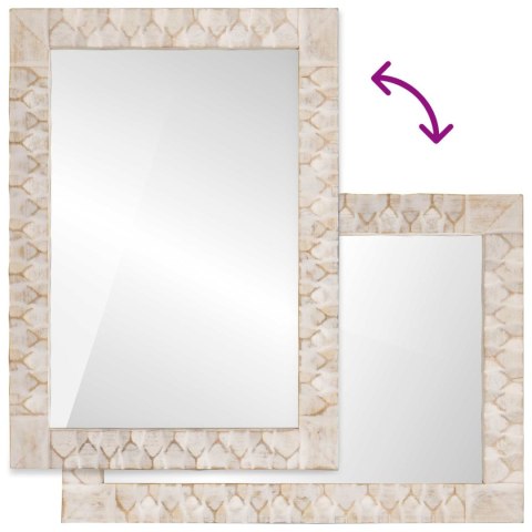 LUSTRO ŁAZIENKOWE GŁADKI WYKOŃCZENIE W KOLORZE BIAŁEGO PRANIA