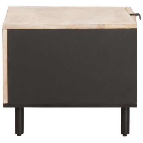 VidaXL Stolik kawowy Biały 80 x 50 x 40 cm Drewno z mango
