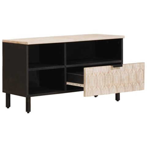 SZAFKA POD TELEWIZOR WYKOŃCZENIE W KOLORZE BIAŁEGO PRANIA