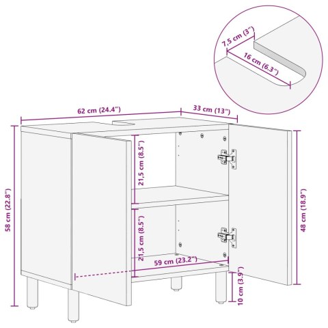 SZAFKA POD UMYWALKĘ GŁADKI BIAŁY