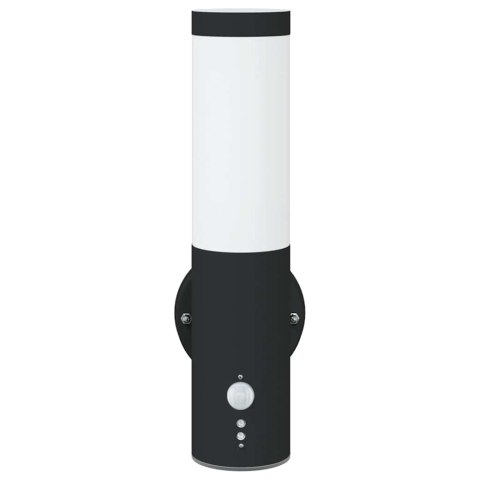 ZEWNĘTRZNA LAMPA ŚCIENNA 2 SZT CZARNY 15X7,5X33CM