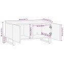 VidaXL Stolik kawowy Naturalny 80 x 50 x 40 cm Drewno z mango