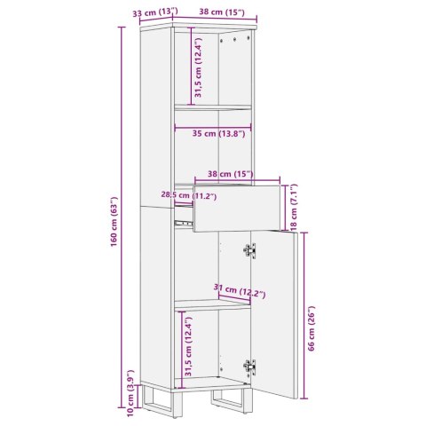 SZAFKA ŁAZIENKOWA GŁADKI