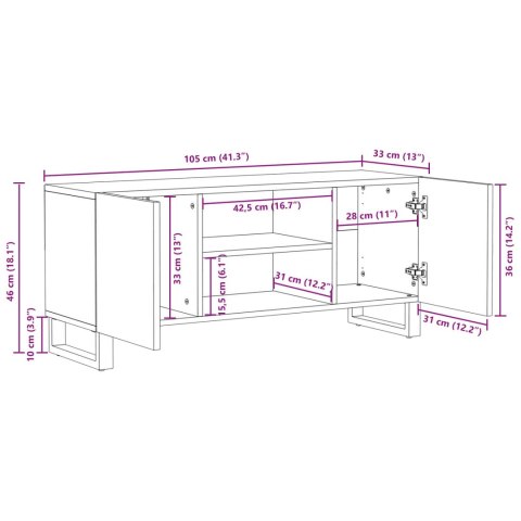 SZAFKA POD TELEWIZOR GŁADKI