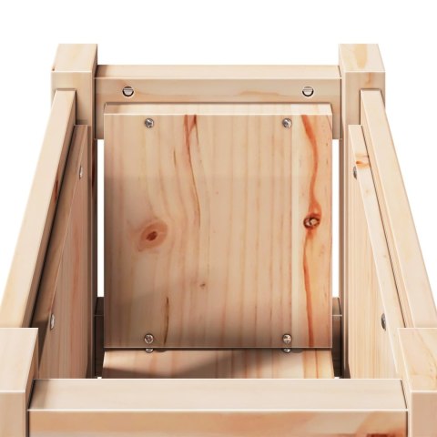 VidaXL Doniczka ogrodowa natura 31 x 31 x 70 cm Lite drewno sosnowe