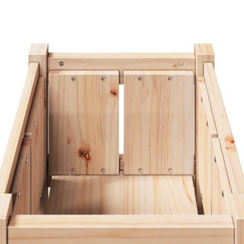 VidaXL Doniczka ogrodowa natura 40 x 40 x 70 cm Lite drewno sosnowe