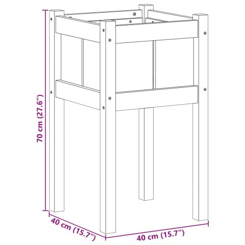 VidaXL Doniczka ogrodowa natura 40 x 40 x 70 cm Lite drewno sosnowe