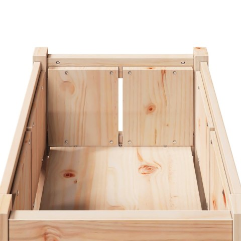 VidaXL Doniczka ogrodowa natura 50 x 50 x 70 cm Lite drewno sosnowe