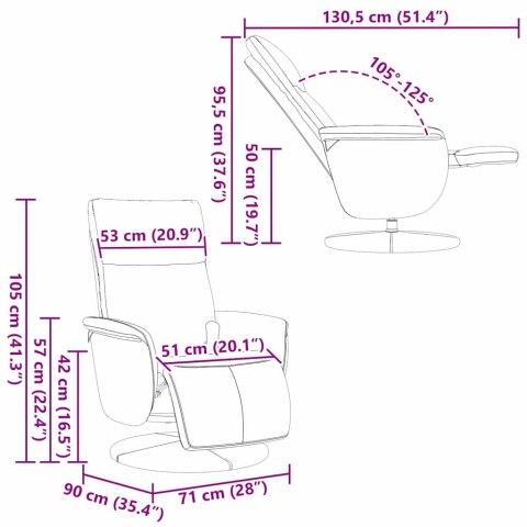 VidaXL Fotel masujący Czarny 71 x 90 x 105 cm Skóra ekologiczna