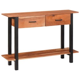 VidaXL Konsola z półką Brązowy 110 x 30 x 75 cm lite drewno akacjowe