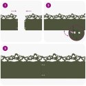 VidaXL Obrzeża trawnikowe 10 pcs Zielony oliwkowy 103 x 0,05 x 22 cm
