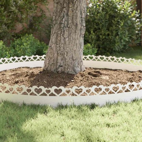 OBRZEŻA TRAWNIKOWE 30 SZT BIAŁY 103X0,05X22CM STAL