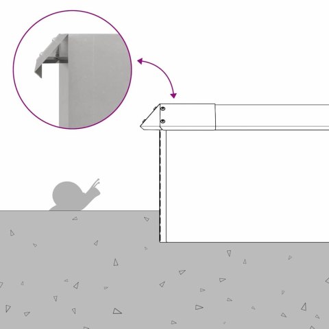 BARIERA PRZECIW ŚLIMAKOM OGRODZENIE DO OGRODU 16 SZT 50X25CM STAL