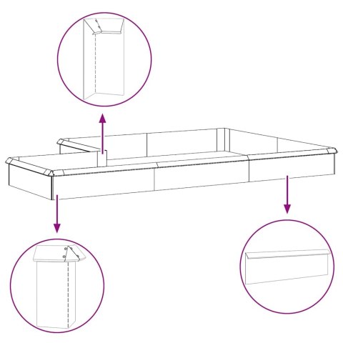 BARIERA PRZECIW ŚLIMAKOM OGRODZENIE DO OGRODU 4 SZT 50X25 CM STAL