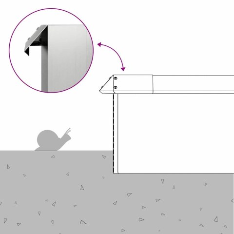 BARIERA PRZECIW ŚLIMAKOM OGRODZENIE DO OGRODU 4 SZT 50X25 CM STAL