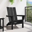 VidaXL Składany fotel Adirondack Czarny 74.5 x 80.5 x 90cm HDPE