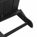 VidaXL Składany fotel Adirondack Czarny 74.5 x 80.5 x 90cm HDPE