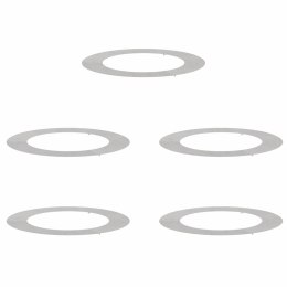 VidaXL odpowiedni dla płaskich pierścieni drzewa 5 pcs Srebrny