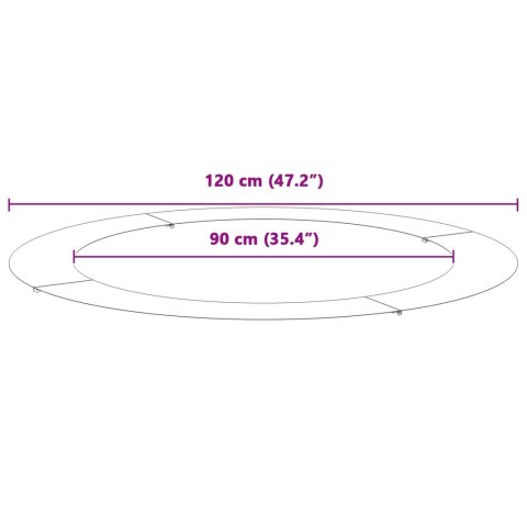 VidaXL odpowiedni dla płaskiego pierścienia drzewa Brązowy Ø60 / 90 cm