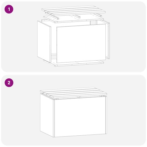 VidaXL Ławka ogrodowa Antracyt 60 x 40 x 43 cm Stal