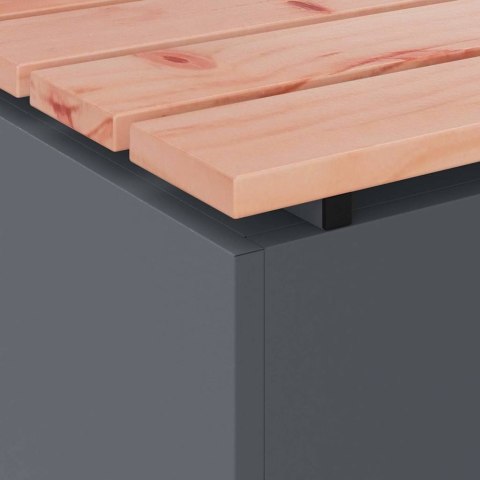VidaXL Ławka ogrodowa Antracyt 80 x 40 x 43 cm Stal