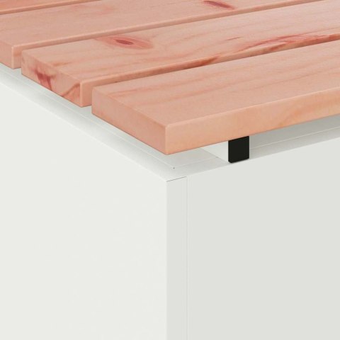 ŁAWKA OGRODOWA BIAŁY 100X40X43CM STAL