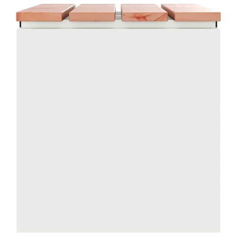 VidaXL Ławka ogrodowa Biały 60 x 40 x 43 cm Stal