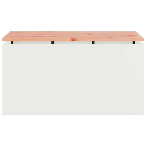 VidaXL Ławka ogrodowa Biały 80 x 40 x 43 cm Stal