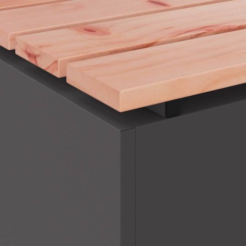 ŁAWKA OGRODOWA CZARNY 100X40X43CM STAL