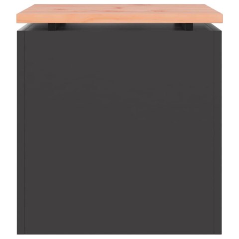 VidaXL Ławka ogrodowa Czarny 40 x 40 x 43 cm Stal