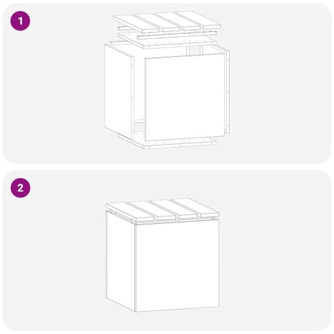 VidaXL Ławka ogrodowa Czarny 40 x 40 x 43 cm Stal